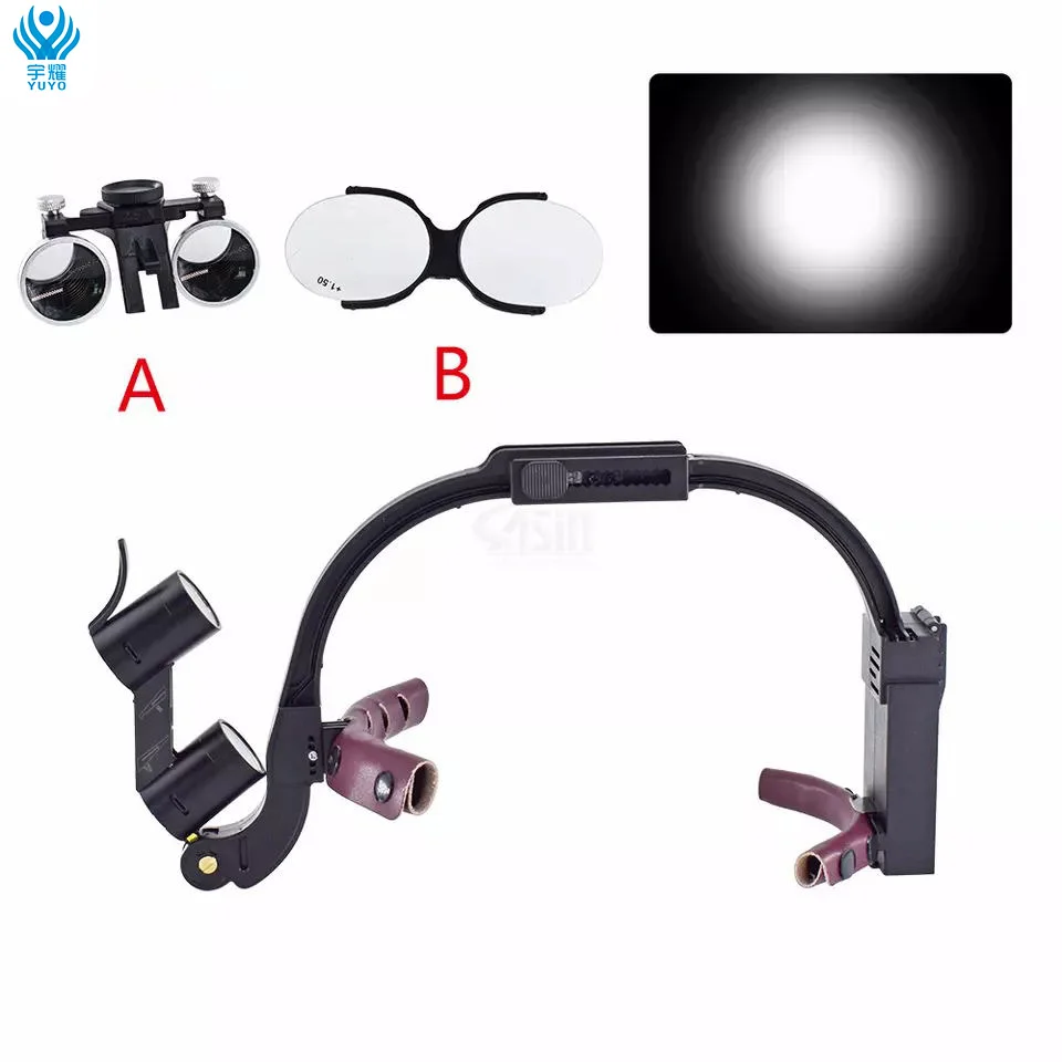 

Dental LED Headlight Binocular Loupes 2.5X/3.5X Headband 5W Dentist Surgical Headlamp Medical Operation Loupe Lamp Magnifier