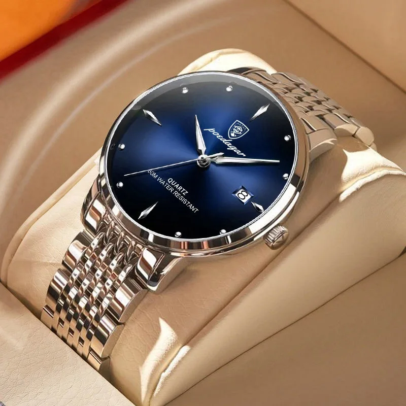 Мужские ультратонкие кварцевые наручные часы из нержавеющей стали - купить по