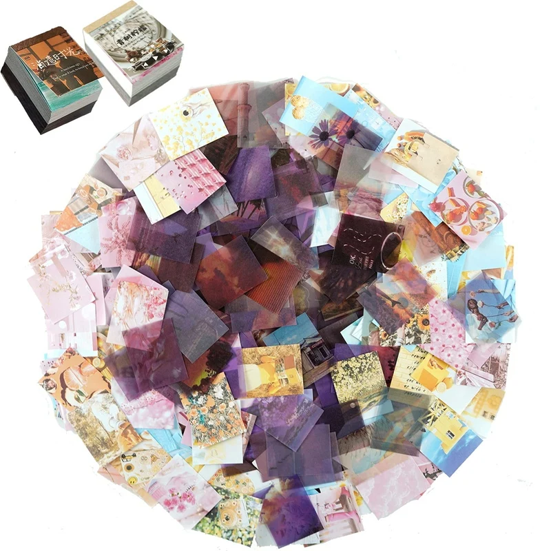 

800 PCS Scrapbook Material Paper, Vintage Journaling Supplies Scrapbooking Material Paper Scenery, Art Craft Supplies