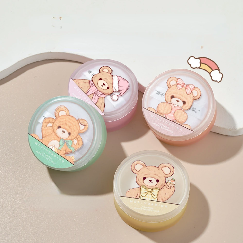 

Magic Bear Soft Mist Setting Makeup Loose Powder Oil Control Waterproof Sweatproof No Makeup Long-lasting Natural Face Makeup