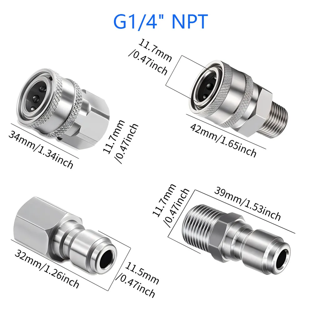 G1/4 &quot3/8&quot NPT 1/4 наружная резьба внутренняя мойка высокого давления