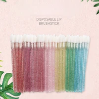 50pcs disposable crystal rod lip brush lip stick lip gloss cosmetic brush sets makeup brushes for lips beauty brush