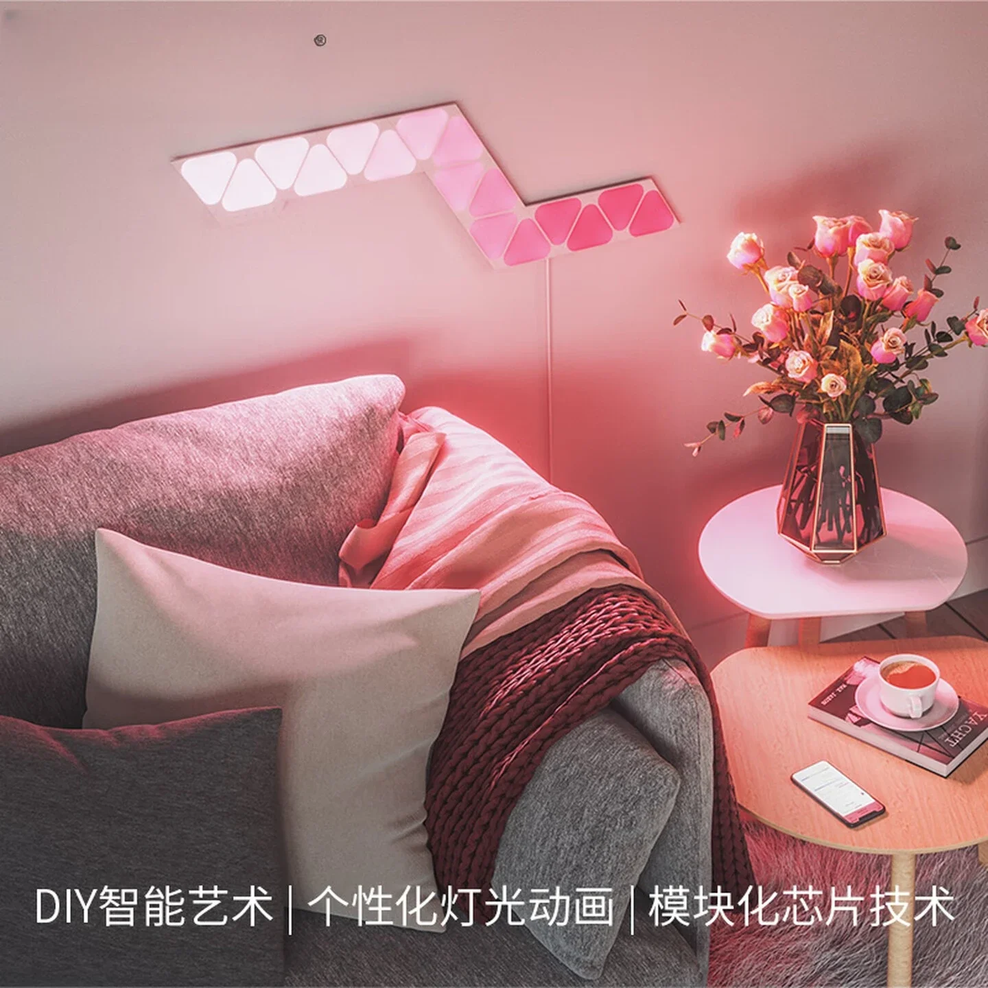 Фото Интеллектуальная световая панель Nanoleaf, мини-светильник в форме треугольника, комплект из 10 штук (без блока питания и контроллера) №5