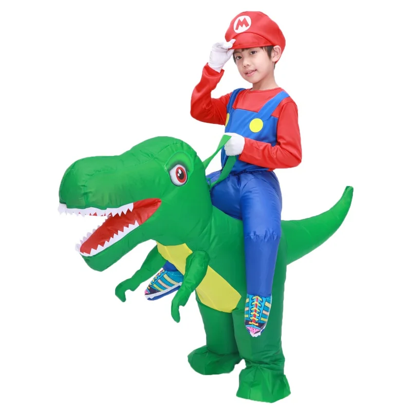 

Kids Child Inflatable Dinosaur Costumes T Rex Costume Cosplay Boys Ride on Dinosaur Purim Party Inflated Garment Disfraces
