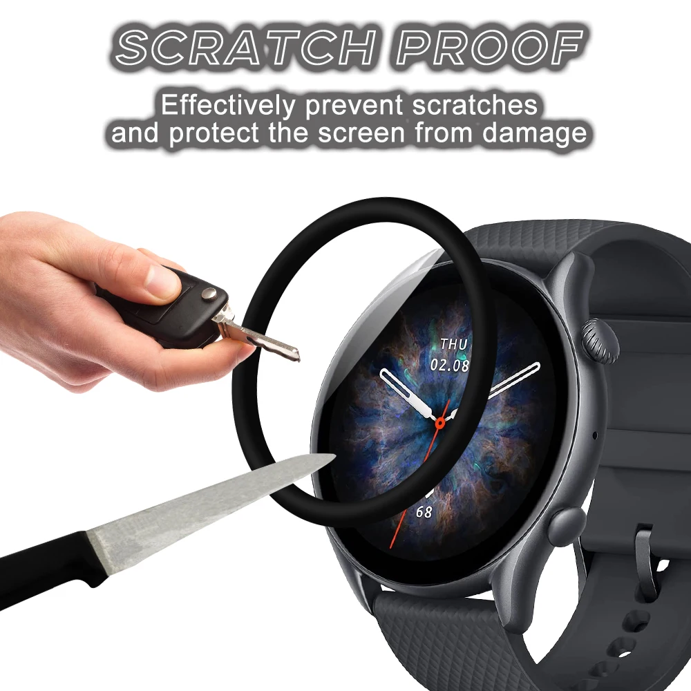 1/2/3/5 шт. 3D закаленное стекло для Amazfit GTR 3 Pro Защитное экрана Защитная пленка часов
