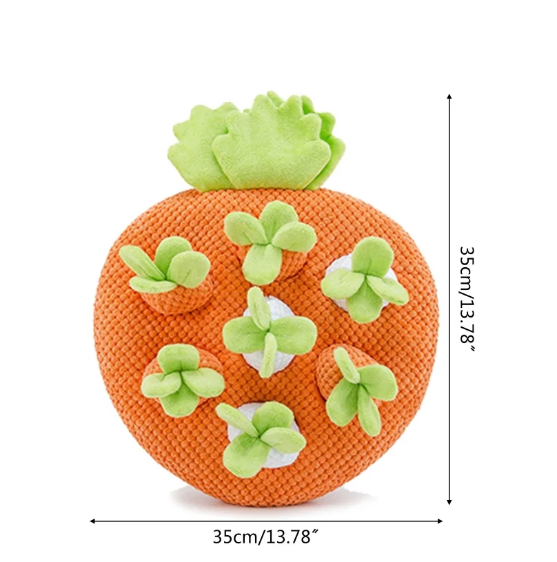

M17D Pull Interactive Puppy Plush Dog Toys Carrot Style Chew Toys Snuffle Pad for Medium Dogs Kill Time