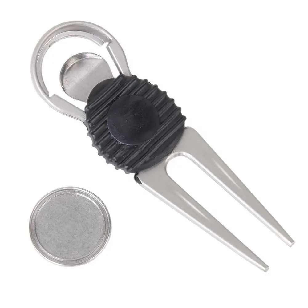 

Zinc Alloy Golf Ball Marker Fork Anti-slip Easy to use Golf Divot Tool Corrosion-resistant Portable Mark Position of Ball