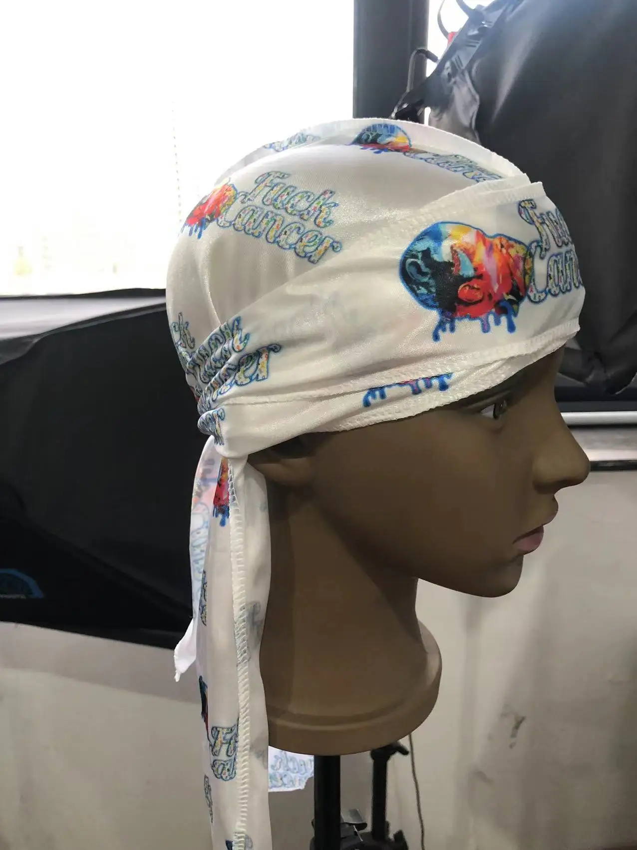 

Original design Unisex Men Women Bandana Durag Headwear Silk Durag Doo-rag Pirate Cap Wrap Hats