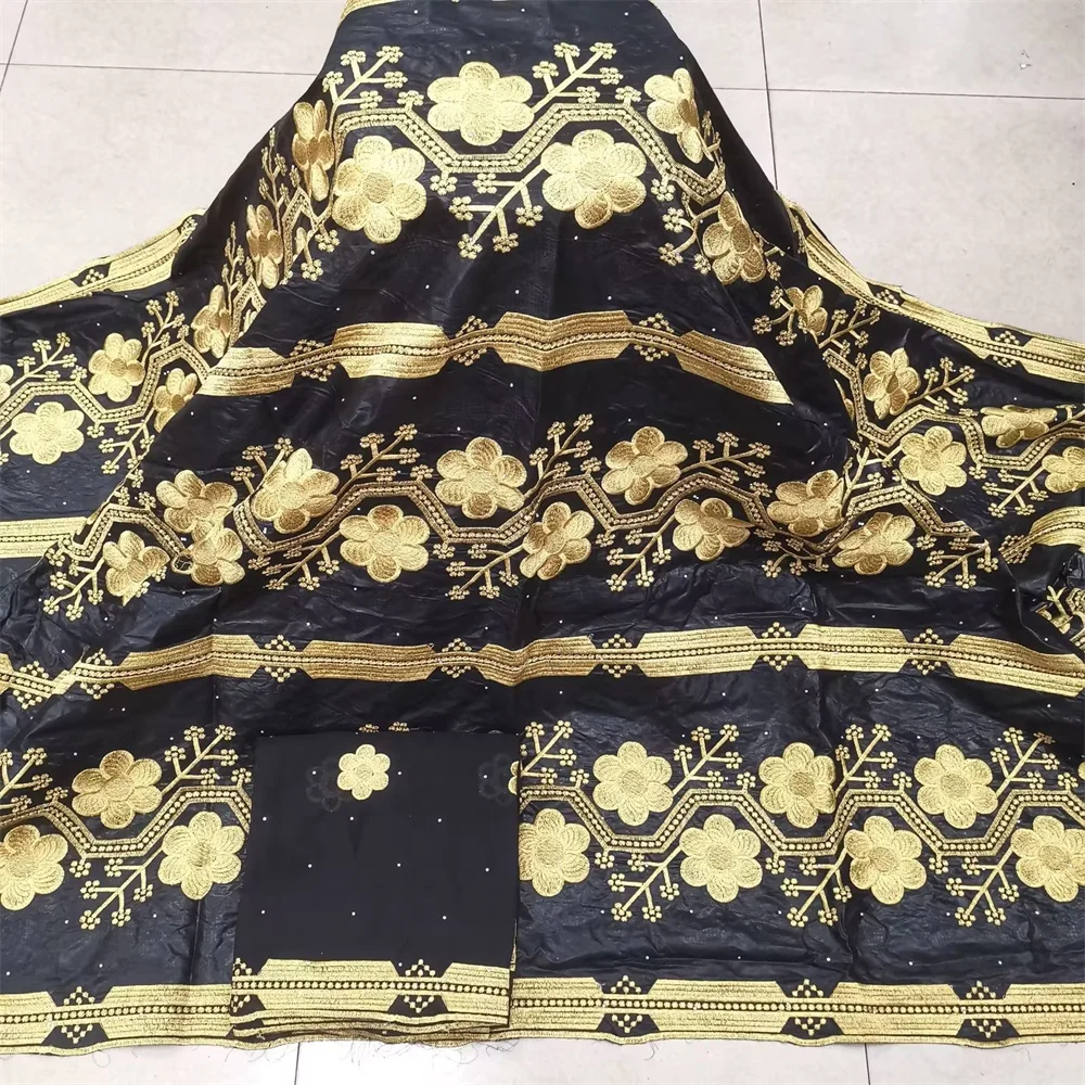 

2022 высококачественные африканские базиновые боковые кружева, ткани с камнями, новейшие базиновые кружева, ткани 5 + 2 ярдов/партия для одежды