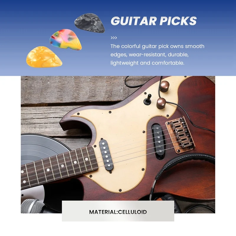 60 упаковок разноцветные гитарные медиаторы с абстрактным изображением