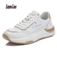 split leather white sneakers women 2022 new trend flat platform white shoes woman tennis casual sport shoes ladies trainers