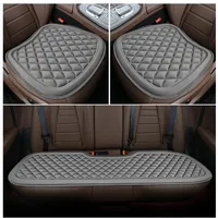Car Seat Cover Leather/Flax/Plush/Mesh Seat Cushion Anti-slip Front Chair Seat Breathable Pad Vehicle Auto Car Seat Protector