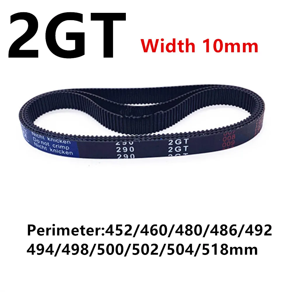 

3D Printer GT2 Width 10mm Closed Loop Rubber 2GT Timing Belt Length 452 460 480 486 492 494 498 500 502 504 518mm