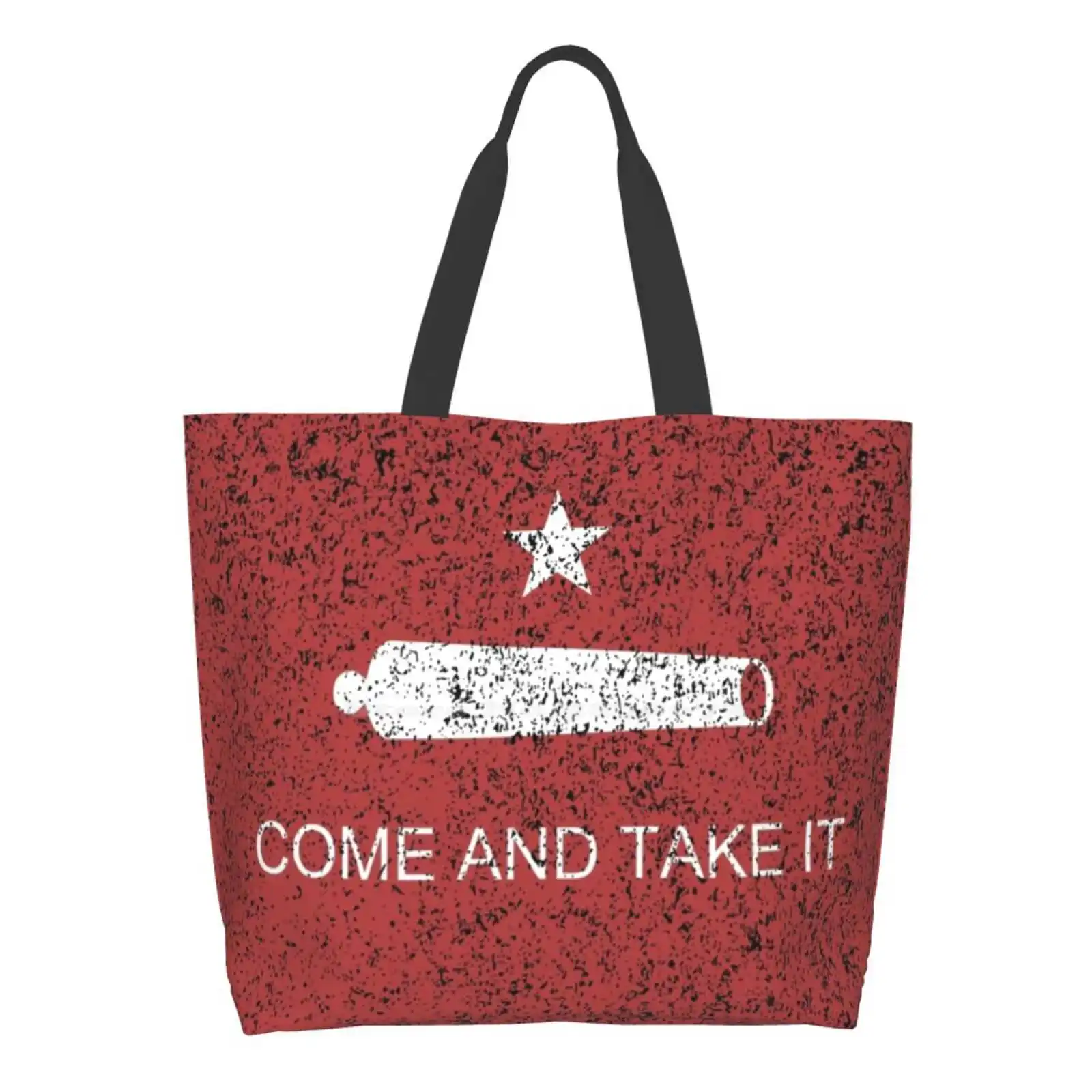 

Come And Take It Texas Flag Face 2020 Cute Flag Social Distancing Outdoor Gift Ladies Casual Handbag Tote Bag Reusable Large