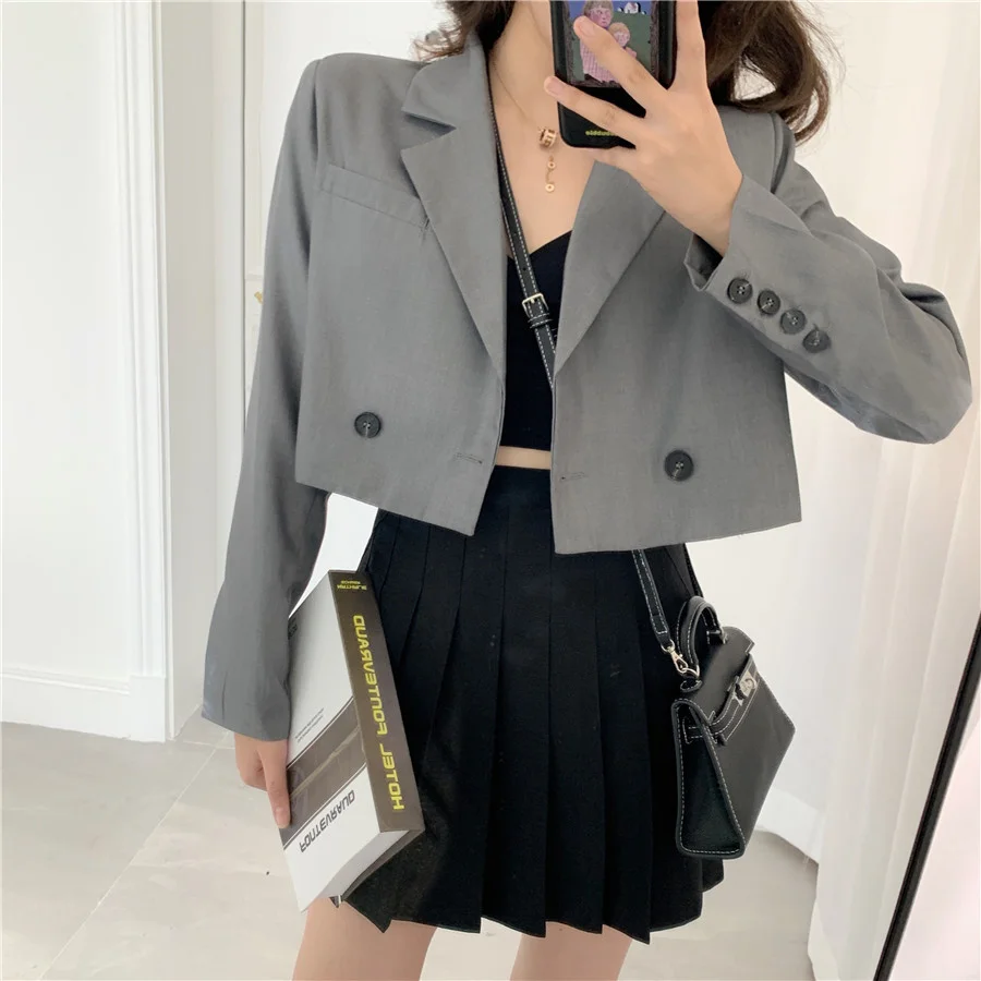 

Heiar women's jackets long sleeve Japanese vintage jk suits with cut-off buttons jackets for women 2021 autumn suits