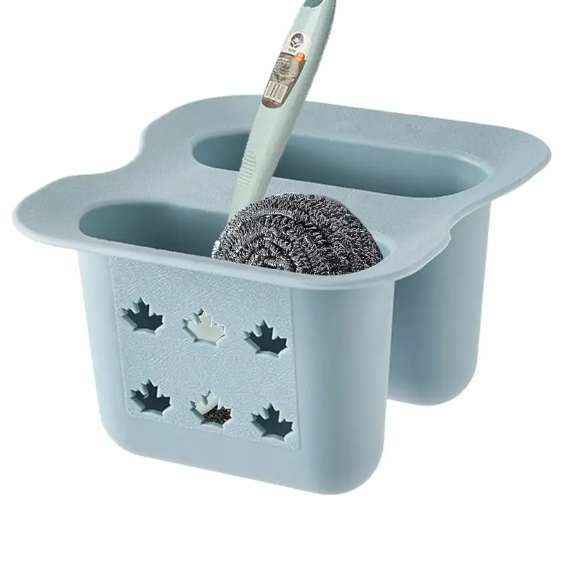 

Sponge Holder Rack Dual Sink Saddle Brush Sponge Storage Hanger Draining Basket Sponge Organizer For Dish Brush Scrubber Dish