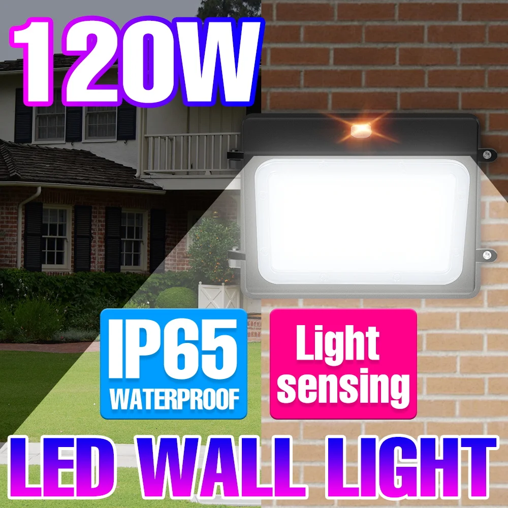 LED Wall Lamp 220V Street Light Flood Light 110V Spotlight Outdoor Lighting 60W 80W 100W 120W Waterproof Floodlight For Garage