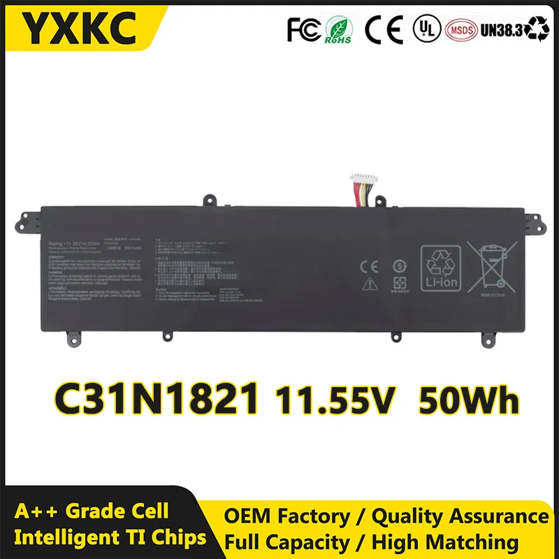 Аккумулятор YXKC C31N1821 lLaptop 11 55 в 50 Вт-ч для ASUS ZENBOOK S13 UX392FA UX392FN
