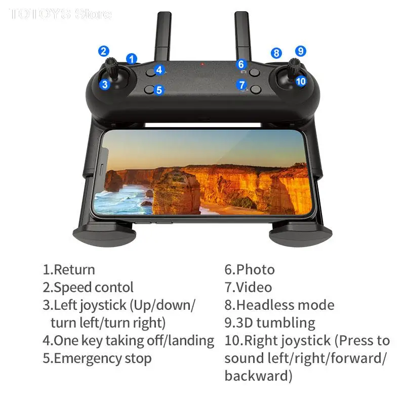Дрон складной с широкоугольной камерой 720P 4k HD Wi-Fi S8 |