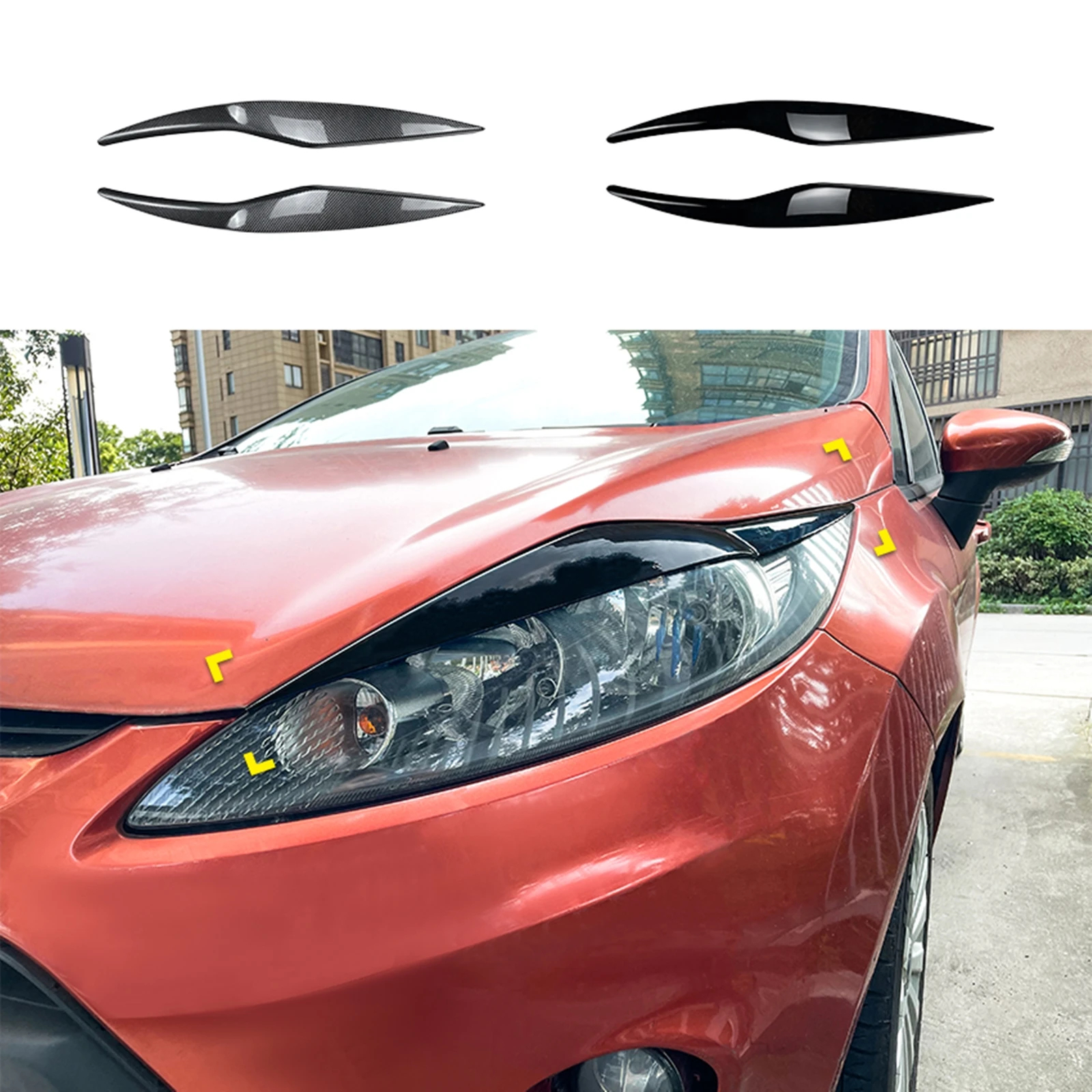 

Накладка на переднюю фару автомобиля, наклейка на полоску для Ford Fiesta MK6 2008-2012