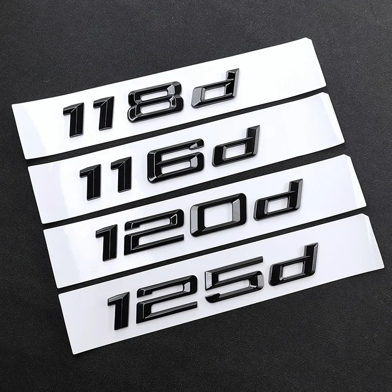 3D ABS черный логотип 114d 116d 118d 120d 125d 128d 130d эмблема буквы наклейка багажник