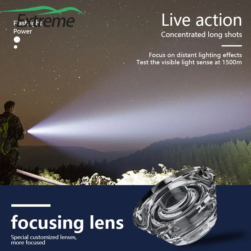 

Portable Mini Flashlight Multifunction High Spotlight Flashlight USB INPUT/OUTPUT Outdoor Home Riding At Night 3 Gear Adjustment