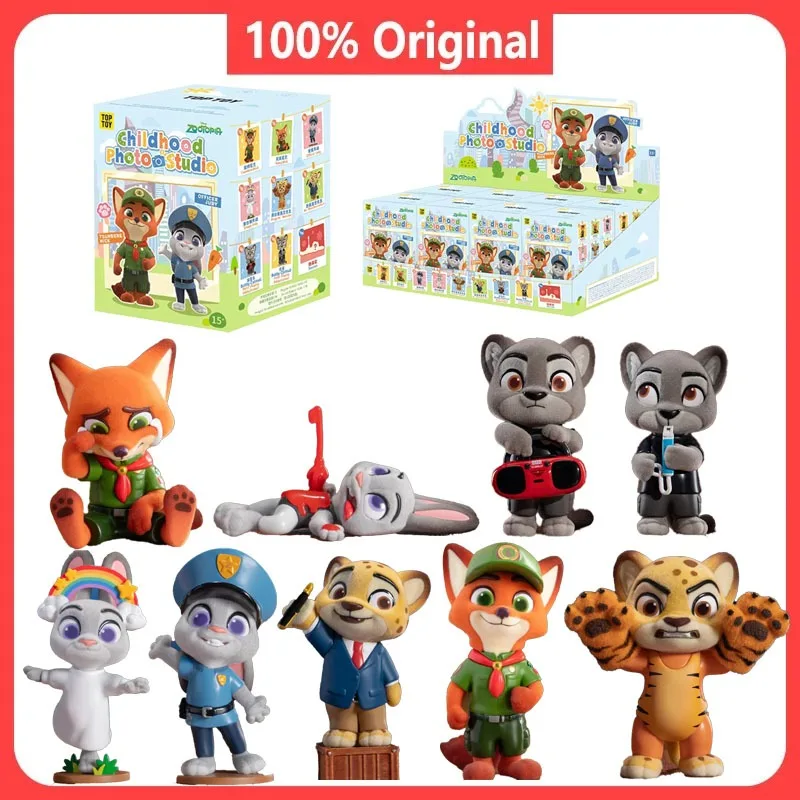 Фото НОВИНКА TOPTOY: Фигурки-сюрпризы Zootopia, коллекционные аниме-игрушки Kawaii, серия Zootropolis «Детская фотостудия», подарочные наборы-сюрпризы №1