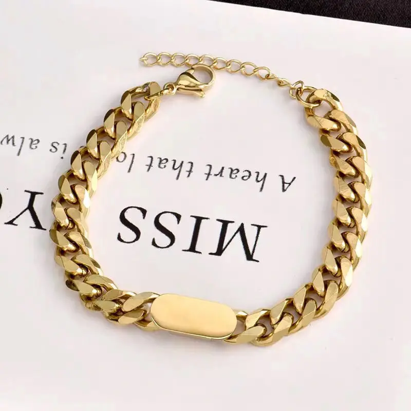 Модные Простые браслеты с буквами и квадратным замком для женщин темпераментные