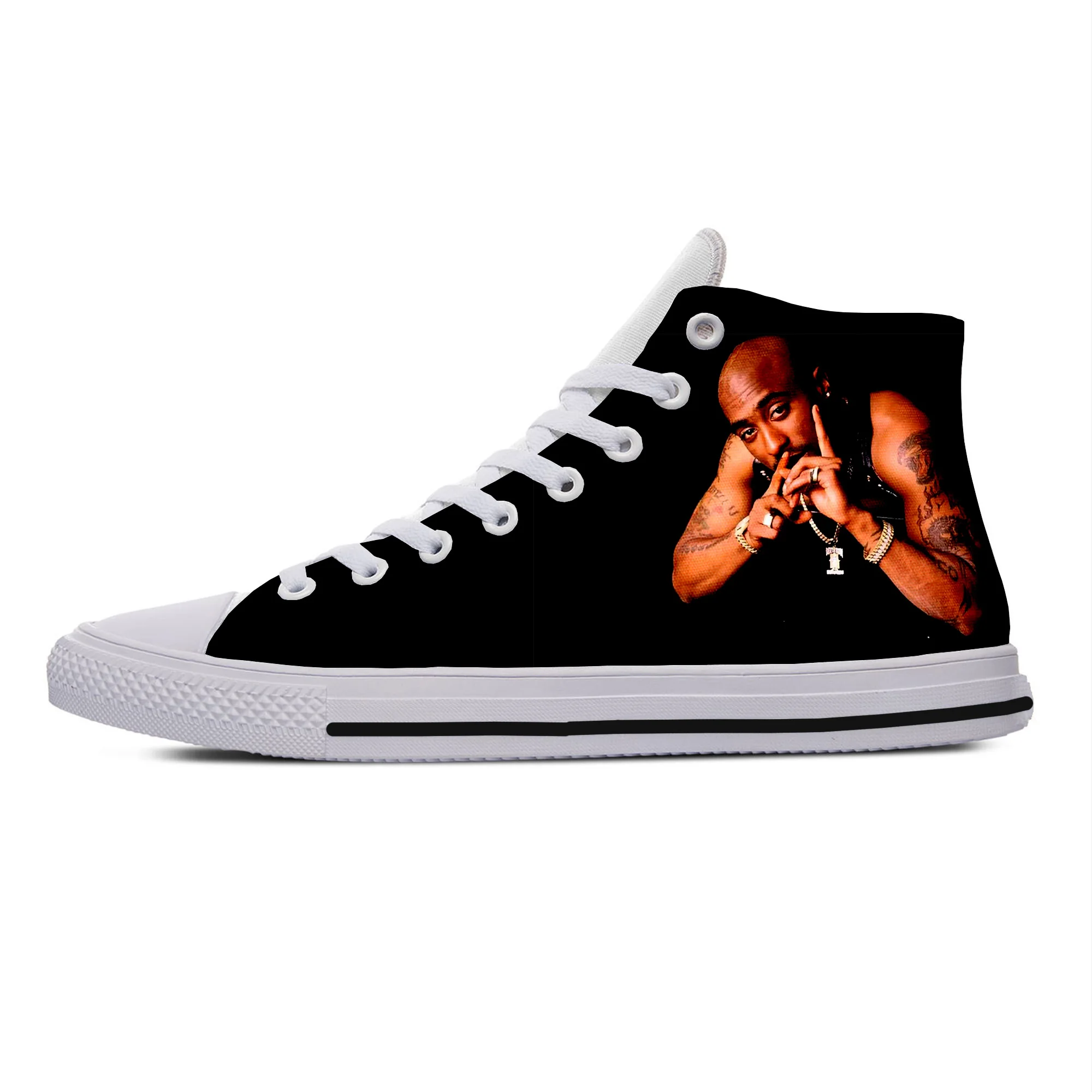 

hot fashion 3D Print 2Pac Tupac High Sneakers for men/women high quality 3D printing handiness casual shoes Fashion Canvas Shoes