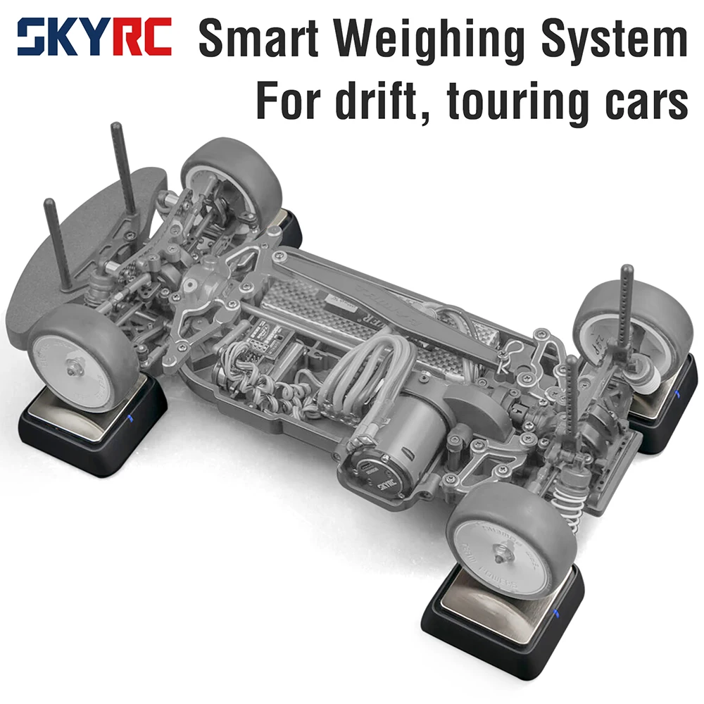 Фото Беспроводная система взвешивания SKYRC CWS Corner Weight System Bluetooth для радиоуправляемых моделей автомобилей, грузовиков, багги масштабов 1/8, 1/10, 1/12, модель SK-500036 №5
