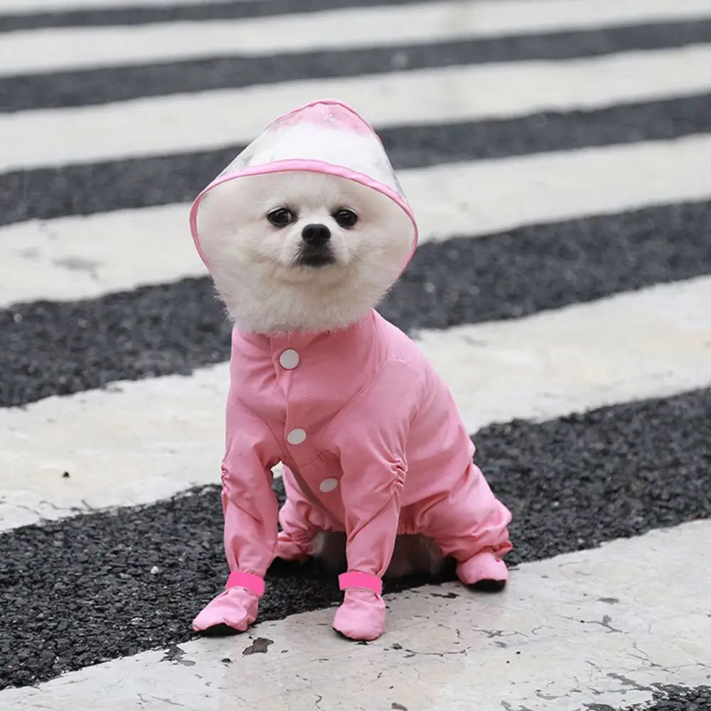 

All-inclusive Outdoor Coat Puppy For Small Medium Dogs Rain Boots Pet Supplies Dog Clothes Dog Raincoat Pet Rain Jacket