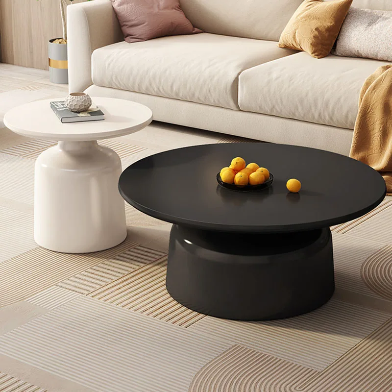 Набор круглых напольных кофейных столиков оригинальный компактный домашний