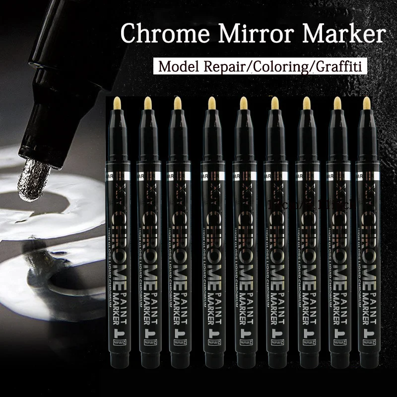 

4/2 шт., хромированные пластиковые маркеры для рисования