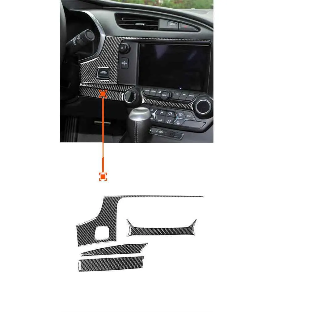 

Carbon Fiber Central Console GPS Navigation Trim For Chevrolet Corvette C7 14-19