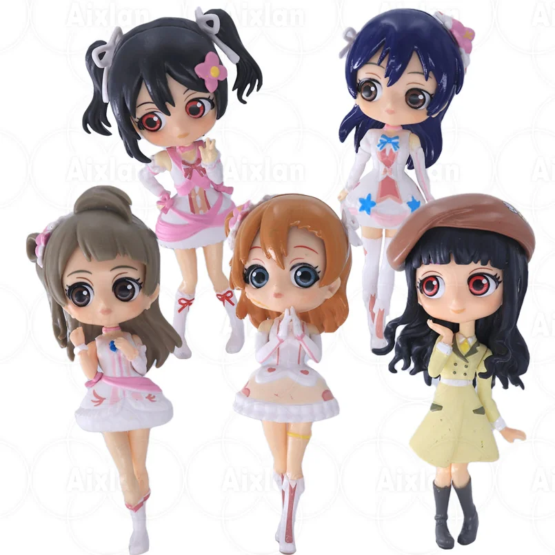 

Aixlan 5pcs Anime Love Live Action Figure Sonoda Umi Eli Ayase Maki Nishikino Model Q Honoka Kousaka Nozomi Tojo Nico Yazawa Toy