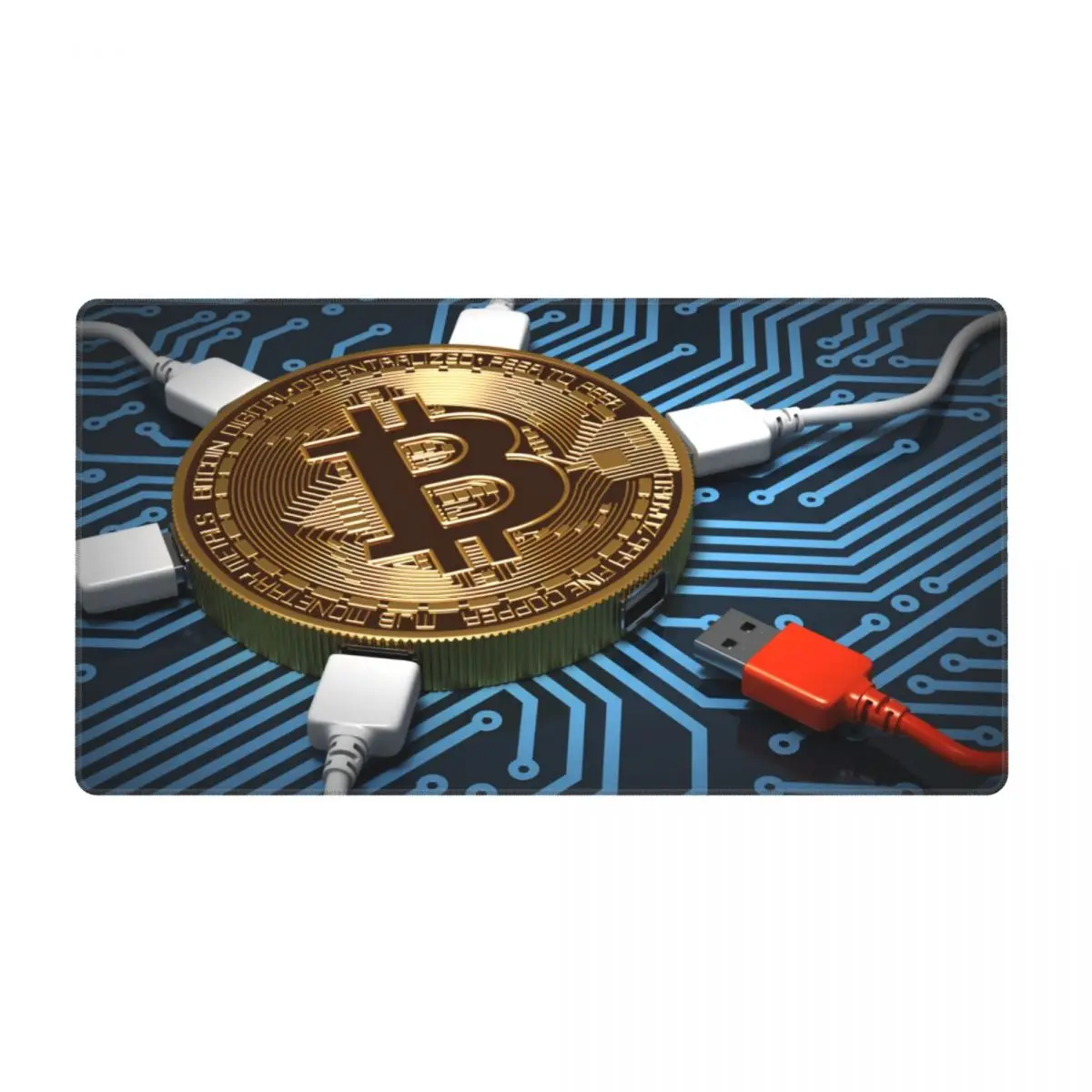 

Bitcoin BTC Crypto Coin Laptop Mouse Pad Keyboard Desk Mat XL Waterproof Mousepad for Gamers