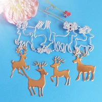 new 4 small deer metal cutting diess used for diy scrapbooks cards photo albums photo frame decoration handmade crafts