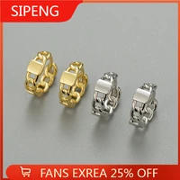 korean fashion zircon gold plated metal hoop earrings for women retro drop pendant girl earrings 2022 jewelry gift