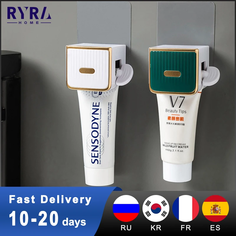 

Wall Mounted Toothpaste Dispenser Press Roll Stand Automatic Toothpaste Squeezer Bathroom Cosmetic Squeeze Bathroom Accessories