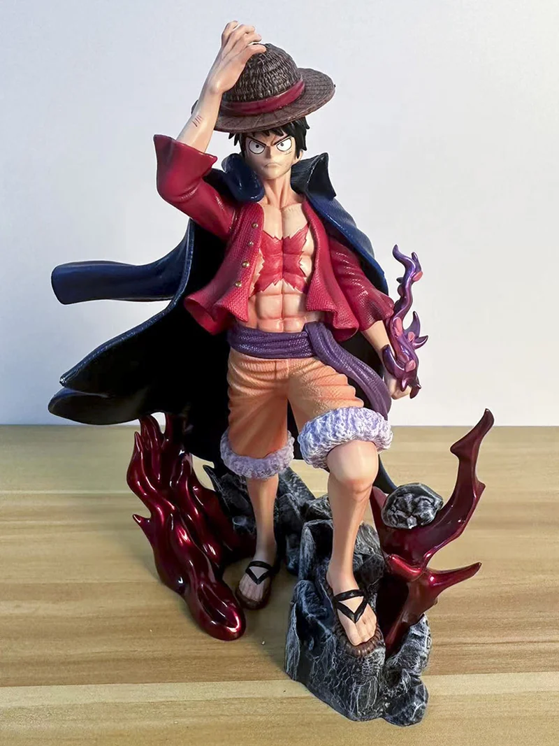 

23cm One Piece Luffy Figure Four Emperors Monkey D. Luffy Action Figurine Pvc Collectible Model Doll Toys Kids New Year Gift