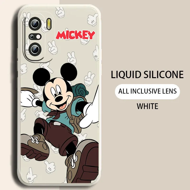 

Disney Minnie Mouse Phone Case For Xiaomi Redmi K50 K40 10X 10 9T 9AT 9A 9C 9 8A 8 7 6A 5A Gaming Pro Liquid Rope Funda Cover