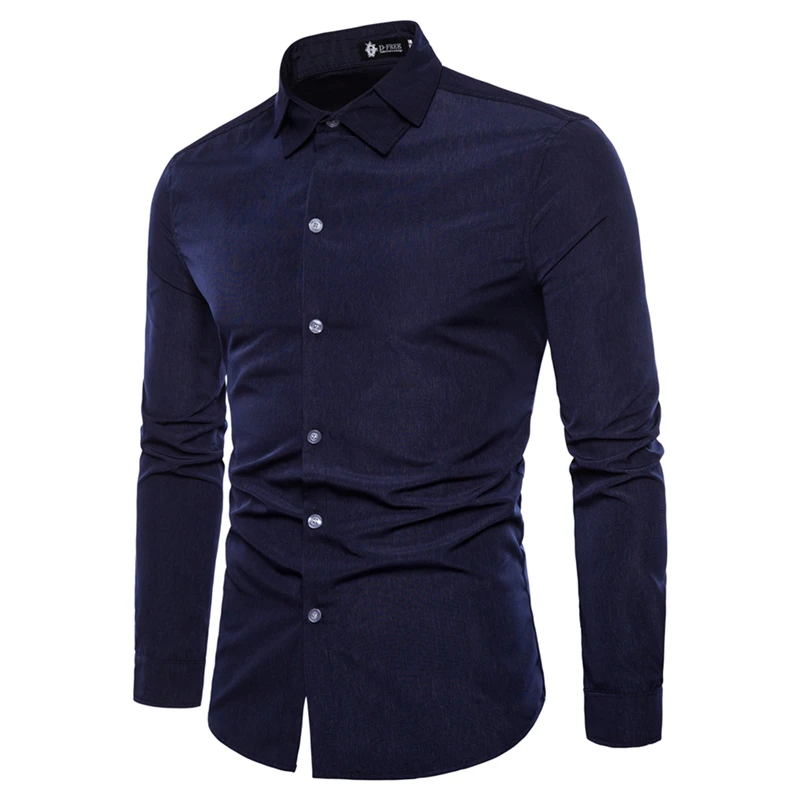 

Autumn Men's Long Sleeve Shirts Formal Hawaiian Button Clothes 2022 New Korean Fashion Retro T-Shirts Business Lightweight