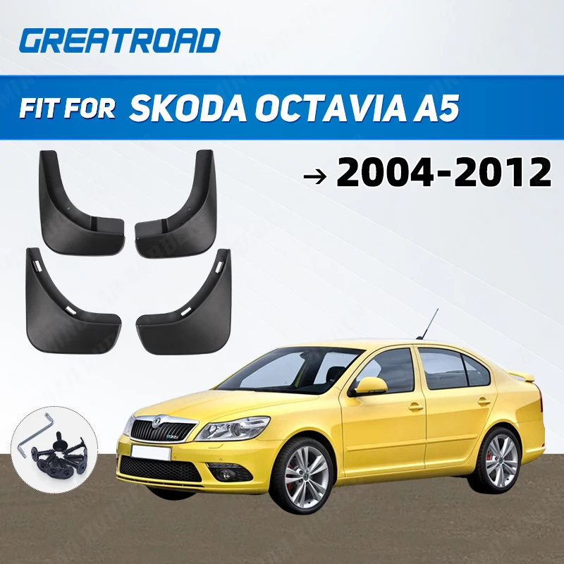 

Car Mud Flaps For Skoda Octavia A5 2004-2012 4Dr Mudflaps Splash Guards Mud Flap Mudguards Fender 2011 2010 2009 2008 2007 2006