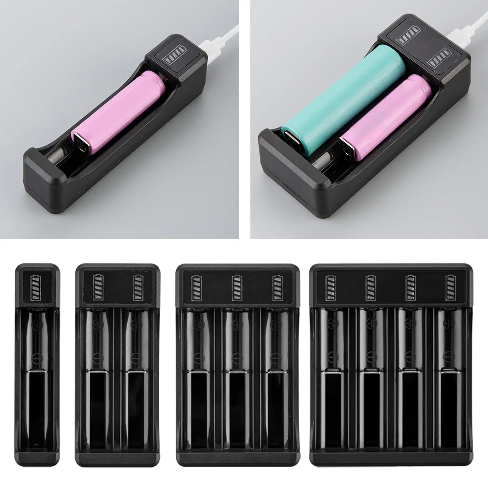 Портативное зарядное устройство USB с множественной защитой для лития 18650 14500