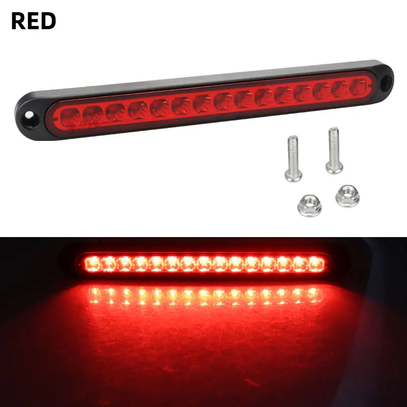 Светодиодный боковой габаритный фонарь для грузовика 12 В-24 В, стоп-сигнал, сигнальная лампа для прицепа, автоматический внешний индикатор, задний фонарь 15SMD