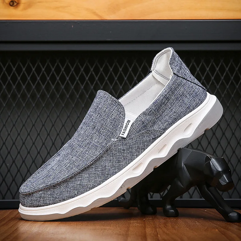 

Men's Shoes Slip on Men Casual Canvas Shoes Comfortable Breathable Male Flats Shoes Zapatillas Hombre Canvas Loafers