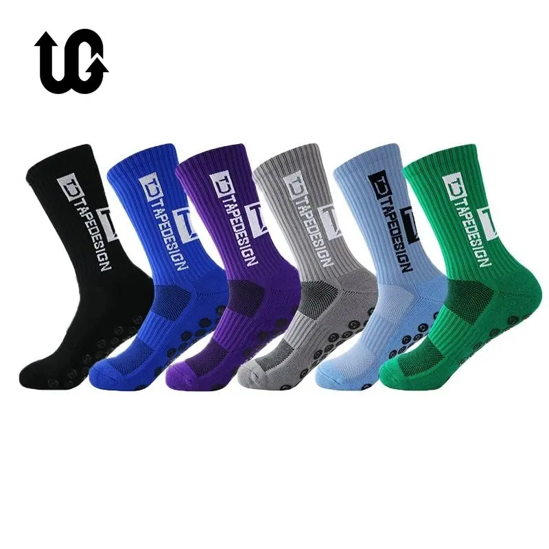 4Pairs/Lot UGUPGRADE 2022 New ANTI SLIP Football Socks Mid Calf Non Slip Soccer Cycling Sports Socks Mens Sock EU38-44
