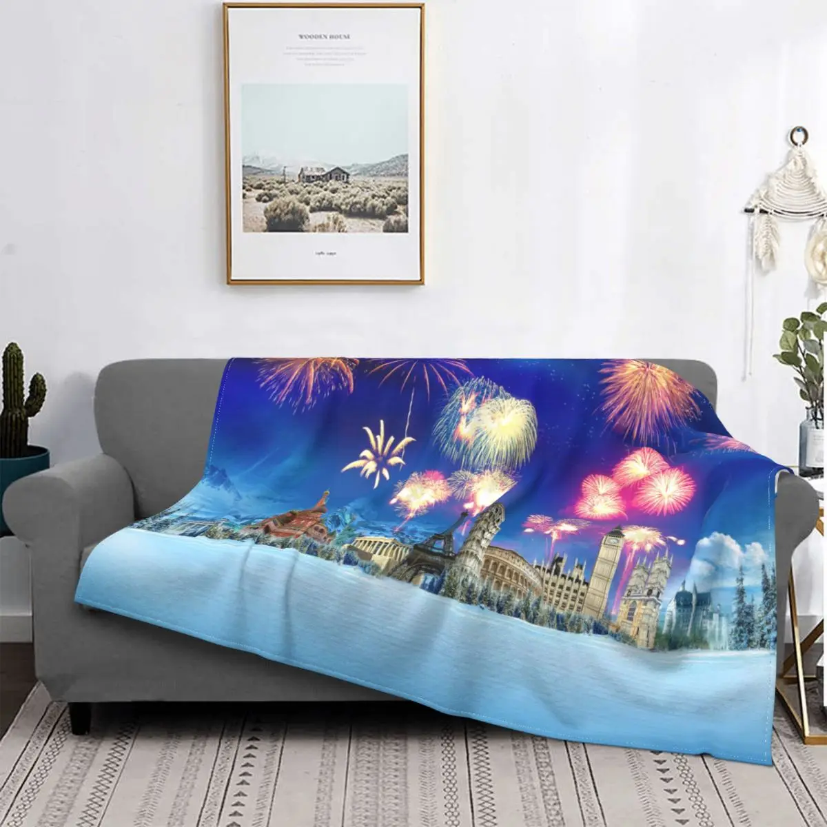 

Праздничное новогоднее одеяло, рождественское теплое покрывало, плюшевое флисовое покрывало, постельное белье, диван для путешествий, барх...