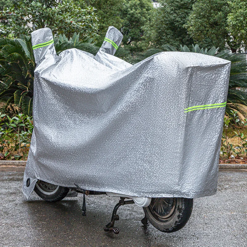 

Aluminum Foil Rainproof Waterproof Motorcycle Covers Mirror Covered Outdoor Indoor Motorcycle Scooter Rain/Dust/Water Cover