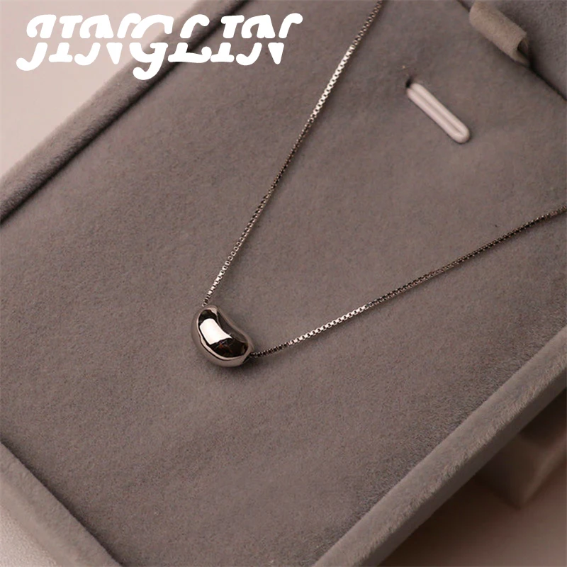 

JINGLIN High Quality 925 Sterling Silver Acacia Bean Pea Pendant Necklace Ladies Goddess Gift Charm Fashion Jewelry